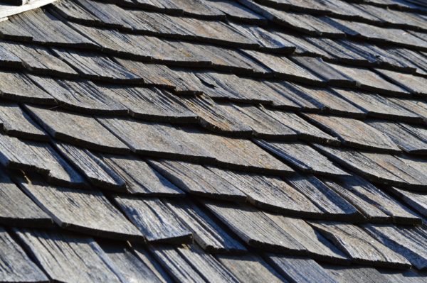 old roof shingles